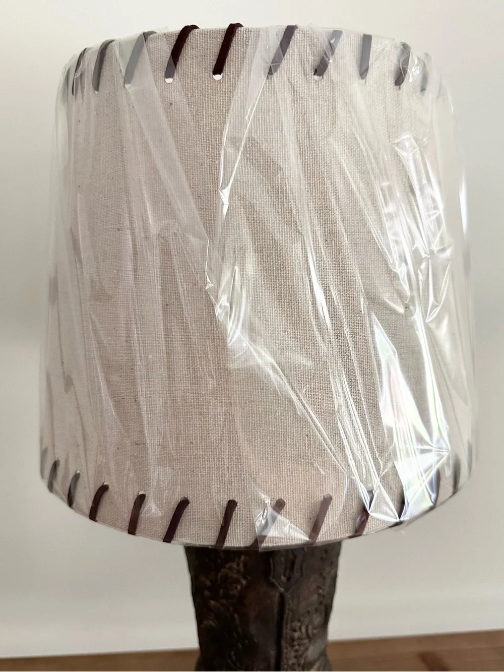 Cowboy Boot Shaped Table Lamp With Shade - Rodeo / Country Lodge / Cabin Decor